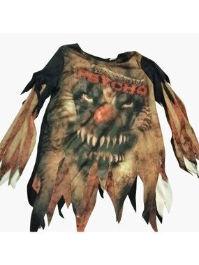 Haunted House Psycho Clown Costume Shirt Medium Halloween Costumes USA